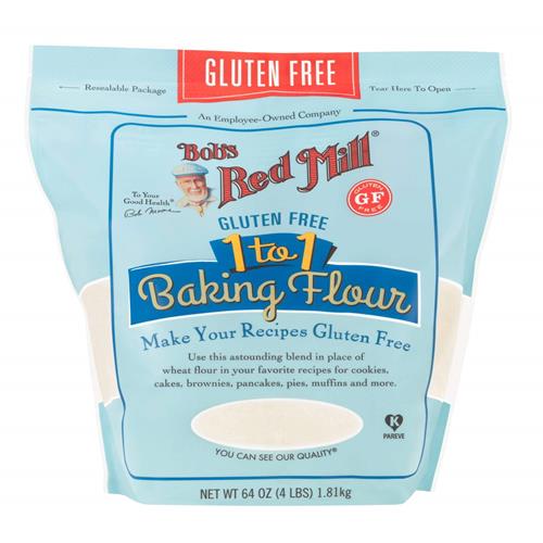 Farine à pâtisserie sans gluten 1 pour 1 Bob's Red Mill, 64 oz (lot de 1) - Sans OGM, végétalien, casher