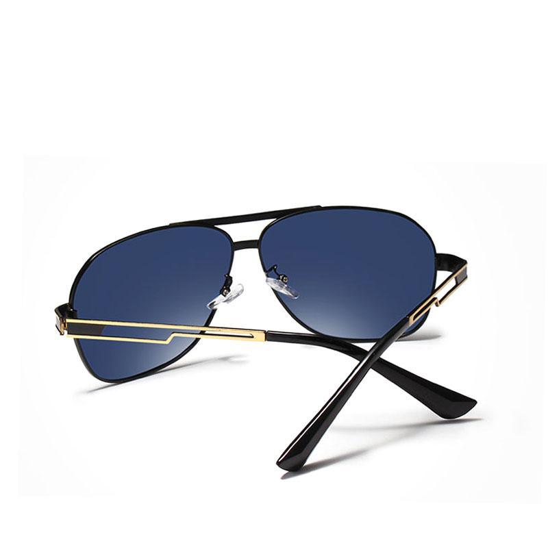 Lunettes de soleil polarisées carrées de luxe pour hommes, nouveau modèle, monture en alliage d'aviation, protection UV400 et monture en métal de haute qualité