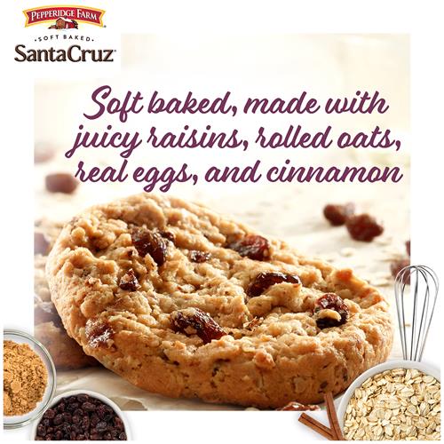 Biscuits moelleux aux flocons d'avoine et aux raisins secs Pepperidge Farm Santa Cruz, sac de 243 g