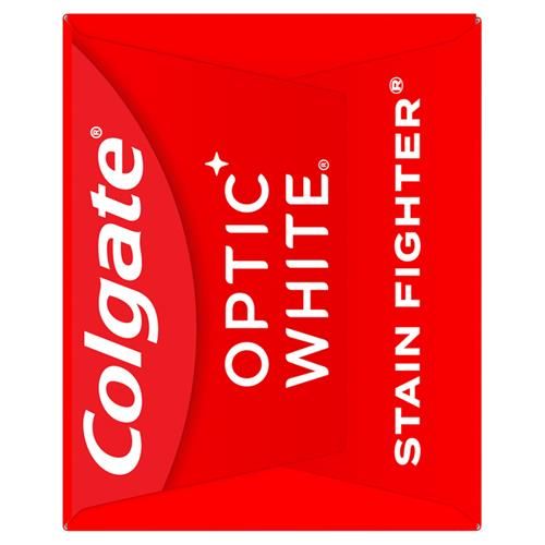 Colgate Optic White Stain Fighter Teeth Whitening Toothpaste, Anticavity Fluoride Toothpaste For Whitening Teeth, Helps Remove Daily Surface Stains, Fresh Mint, 4.2 Oz