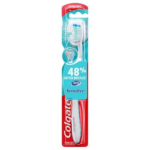 Brosse à dents extra souple Colgate 360 Soin Émail pour dents sensibles
