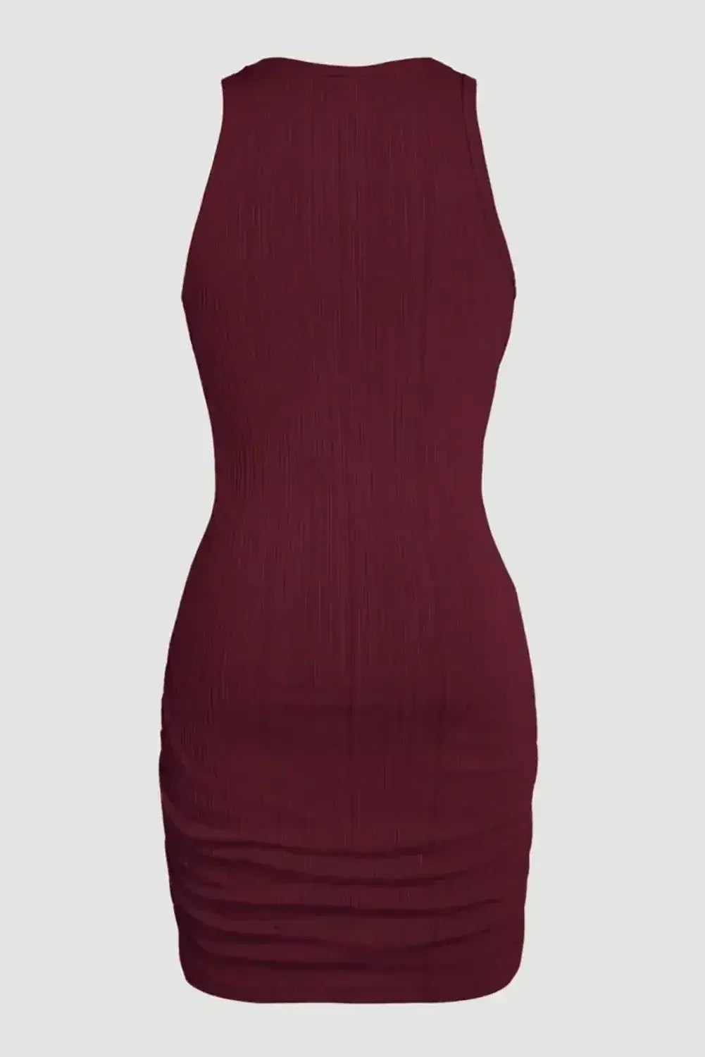 Robe fourreau froncée sans manches Red Dahlia