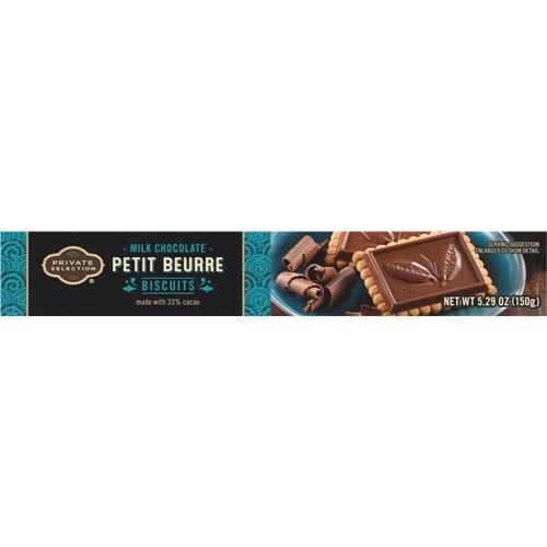 Biscuits Petit Beurre au chocolat au lait Sélection privée 150 g