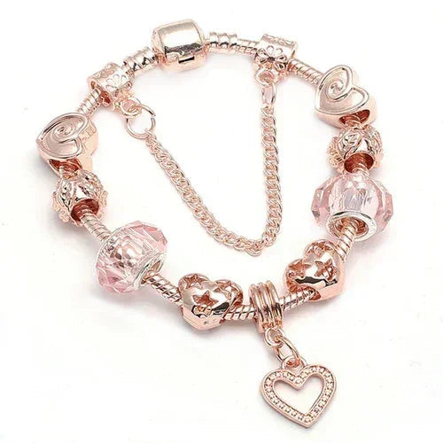 Bracelet Fashion Love Rose Doré Géométrique Bijoux Femme