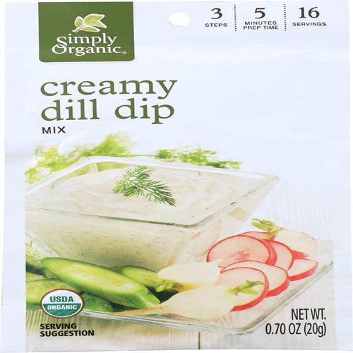 Mélange pour trempette Simply Organic, Aneth crémeux, 19,8 g