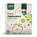 Whole Foods Market, Compote de pommes bio sans sucre en sachet, 90 g (Lot de 4)