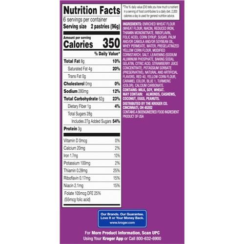 Kroger Friands grillés glacés à la fraise 12 unités
