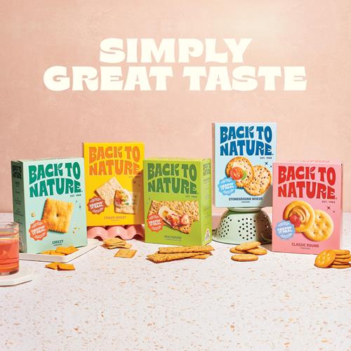 Back To Nature - Craquelins croustillants de blé - De vrais ingrédients comme la farine de blé et le sel de mer - Sans OGM - 184 g