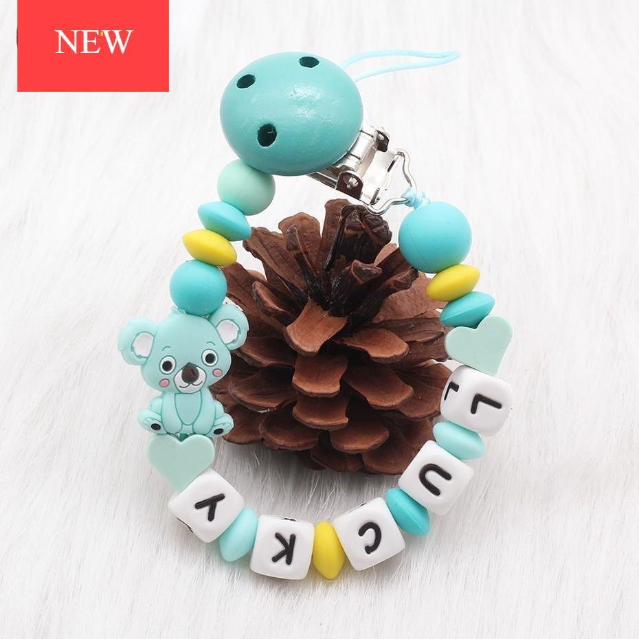 Attaches-tétines personnalisés faits main modernes, Chaînes de tétine en silicone, Attaches-tétines en bois pour bébés et enfants
