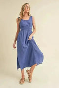 Robe débardeur sans manches à encolure ronde et fentes latérales Aemi + Co