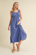 Nouvelle robe débardeur d'été sans manches à encolure ronde et fentes latérales pour femme – Polyvalente, confortable et élégante pour les temps chauds