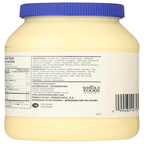 Mayonnaise Whole Foods Market, 32 oz
