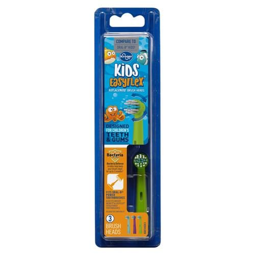 Têtes de brosse de rechange EasyFlex pour enfants Kroger, paquet de 3