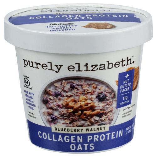 Purely Elizabeth Flocons d'avoine Protéinés Collagène Myrtille Noix, Myrtille Noix, 57 g