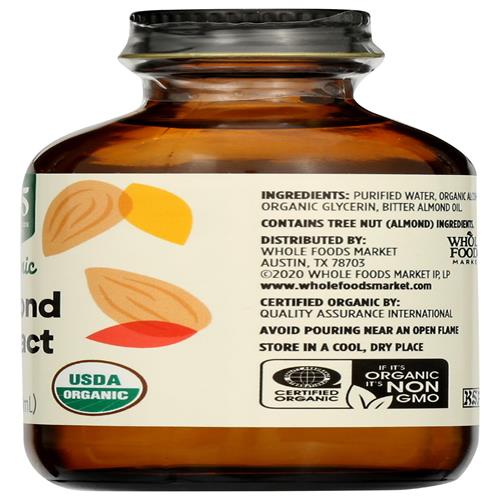 Whole Foods Market, Extrait d'amande biologique, 2 oz