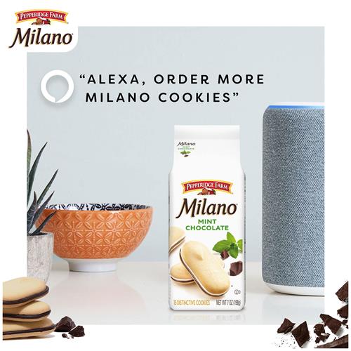 Biscuits Pepperidge Farm Milano Chocolat Menthe, sac de 198 g (15 biscuits)