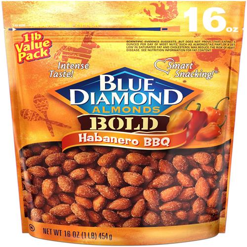 Amandes Blue Diamond, Habanero Barbecue Intense, 453 g