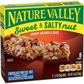 Barres granola Nature Valley, noix sucrées et salées, noix chocolat et bretzel, 6 barres, 210 g