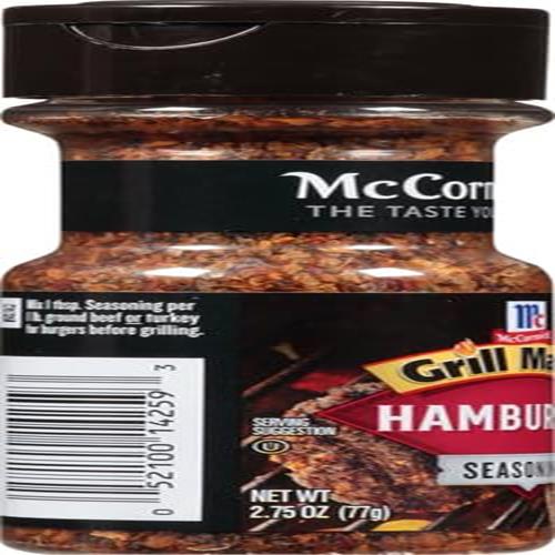 Assaisonnement pour hamburgers Grill Mates McCormick, 78 g