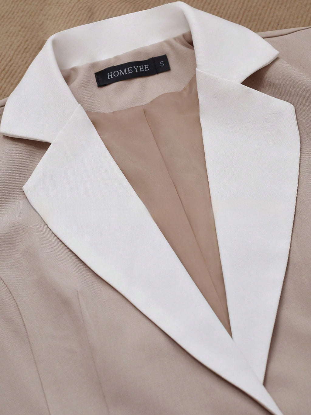 Blazer Femme Bicolore – Veste Élégante et Formelle à Boutons
