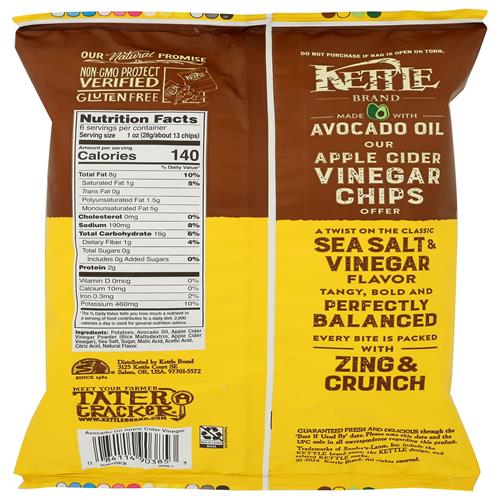 Kettle Foods, Croustilles saveur vinaigre de cidre, 170 g