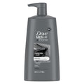 Dove Men+Care Shampoo pour Hommes Cheveux d'Apparence Saine Charbon + Argile Nettoyants d'Origine Végétale Naturelle 750 ml
