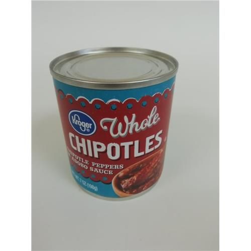 Piments entiers Chipotle sans gluten Kroger en sauce Adobo 7 oz