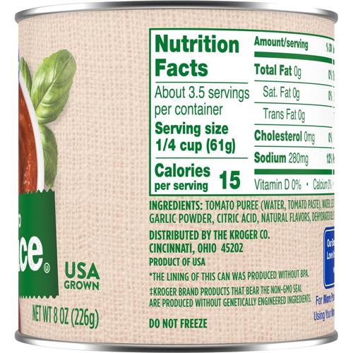 Sauce tomate Kroger 8 oz