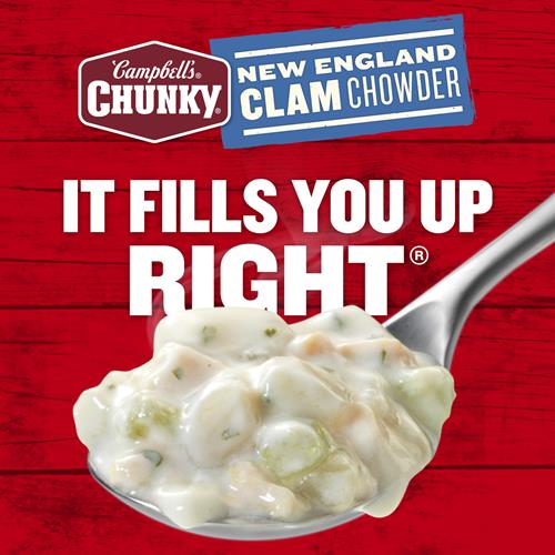 Soupe Campbell's Chunky, chaudrée de palourdes à la Nouvelle-Angleterre, boîte de 533 g