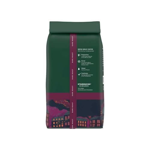 Café moulu Starbucks, café torréfié foncé, torréfaction française, 100 % Arabica, 1 sac (510 g)