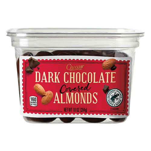 Amandes enrobées de chocolat noir Choceur, 283 g