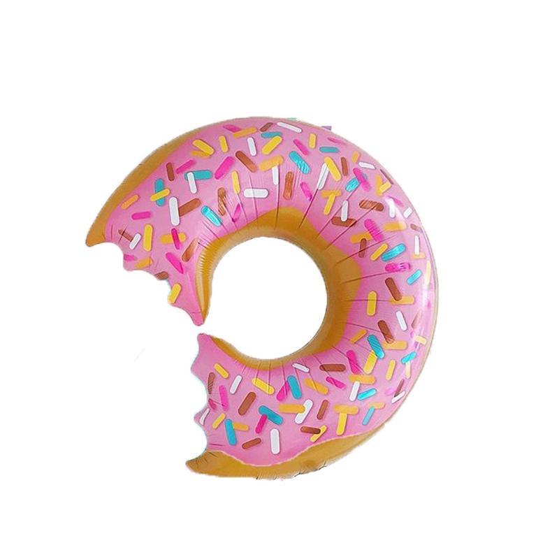 Grand Cœur Luxe Décorations Ballons et Donuts Rouge à Lèvres Glace et Ballons Style Arc-en-ciel pour Enfants Bébé et Décorations d'Anniversaire Hélium Gonflable