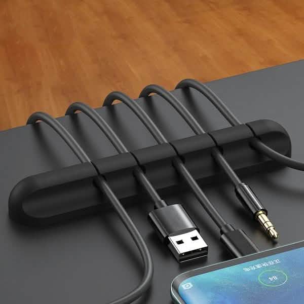 Organisateur de câble en silicone Enrouleur de câble USB
