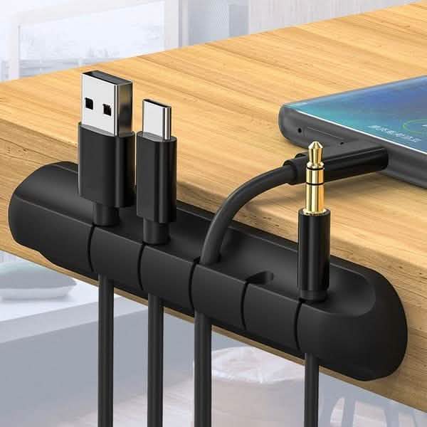 Organisateur de câble en silicone Enrouleur de câble USB