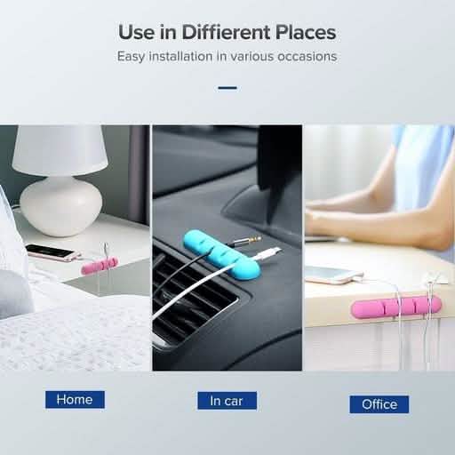 Organisateur de câble en silicone Enrouleur de câble USB