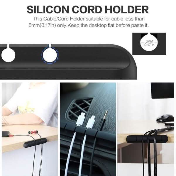 Organisateur de câble en silicone Enrouleur de câble USB