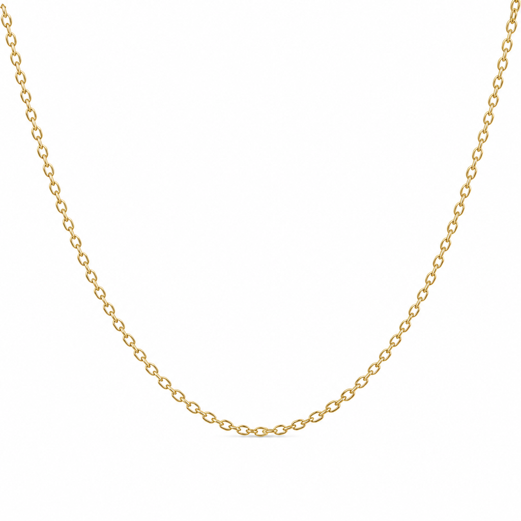 14k Gold Filled Cable Chain Necklace 2.3mm | Lobster Clasp | Custom Length Minimal Everyday Chain