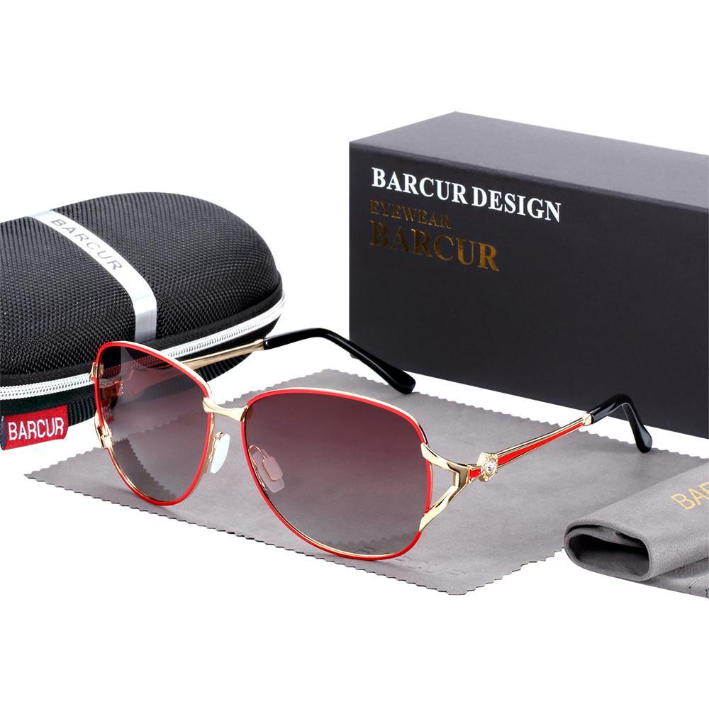 Lunettes de soleil polarisées de luxe élégantes pour femme, monture ronde en métal de haute qualité