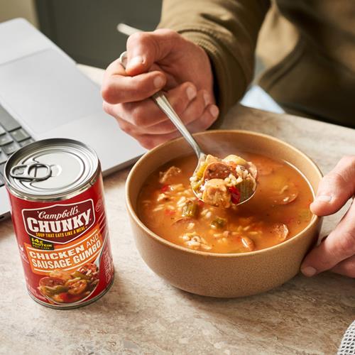 Soupe épaisse Campbell's, Gombo au poulet et à la saucisse, Boîte de 533 g