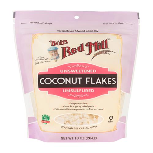 Copeaux de noix de coco Bob's Red Mill, 10 oz (paquet de 1) - Sans OGM, certifié commerce équitable, végétalien, compatible paléo, compatible céto, casher