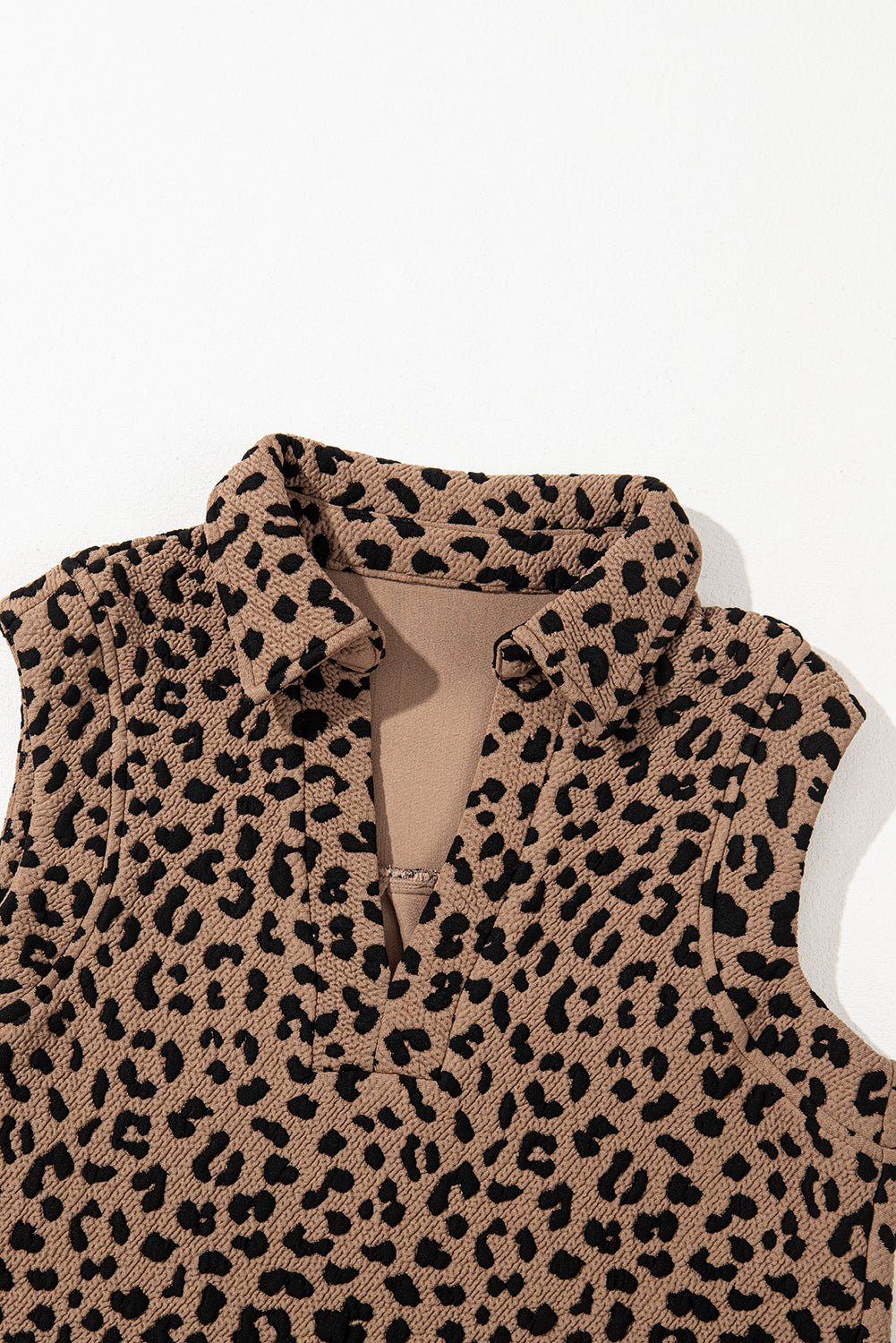 Robe Mini Léopard Chic et Élégante sans Manches d'Été de Luxe pour Femme