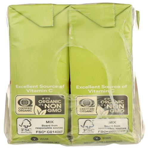 Whole Foods Market, Jus de pomme biologique réduit en sucre, Boîtes de 20 cl (Paquet de 8)