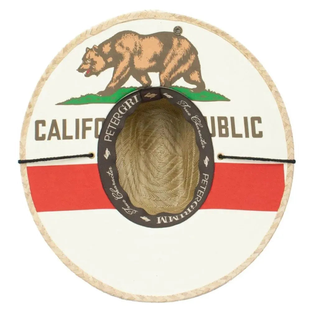 Peter Grimm California Flag - Chapeau de maître nageur en paille de seigle