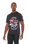 T-shirt graphique à manches courtes California Surf pour homme en viscose de bambou et coton biologique