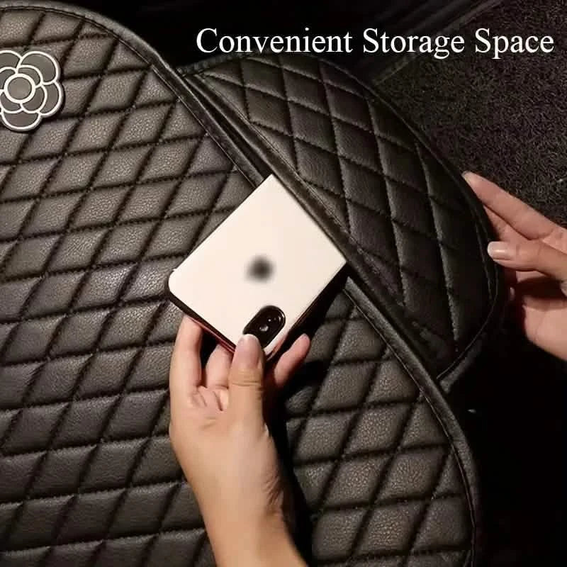 Coussin de Siège Auto Anti-dérapant et Durable Respirant Fleur de Camélia