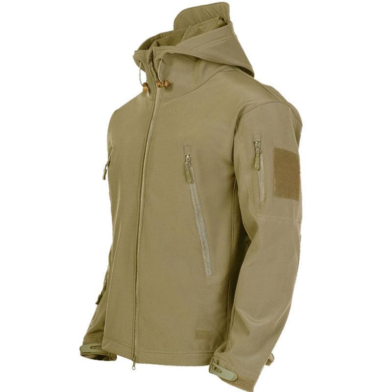 Vestes légères vert camouflage pour hommes, coupe-vent tactique et imperméable pour hommes, vestes d'aventure en plein air, vestes d'hiver chaudes à capuche, vestes de sport décontractées chaudes à capuche pour l'hiver