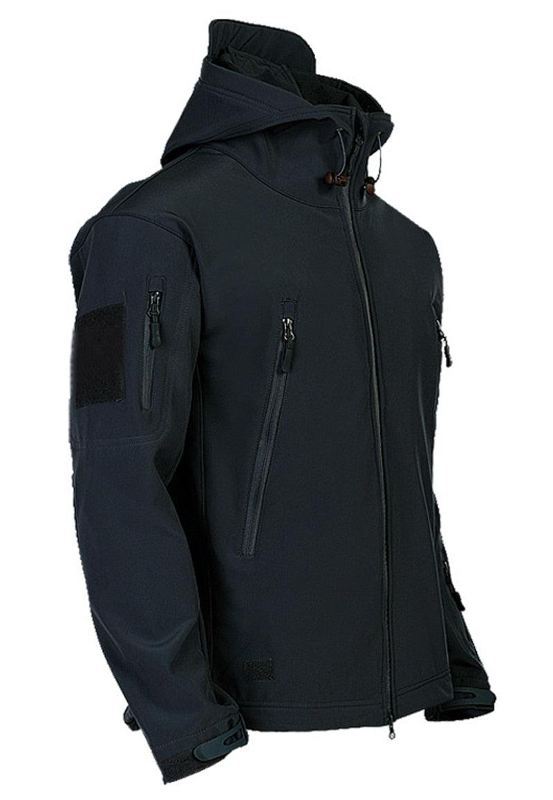 Vestes légères vert camouflage pour hommes, coupe-vent tactique et imperméable pour hommes, vestes d'aventure en plein air, vestes d'hiver chaudes à capuche, vestes de sport décontractées chaudes à capuche pour l'hiver
