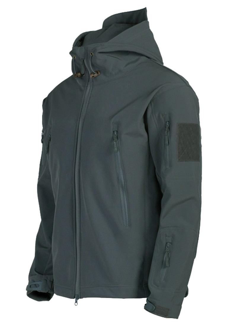 Vestes légères vert camouflage pour hommes, coupe-vent tactique et imperméable pour hommes, vestes d'aventure en plein air, vestes d'hiver chaudes à capuche, vestes de sport décontractées chaudes à capuche pour l'hiver