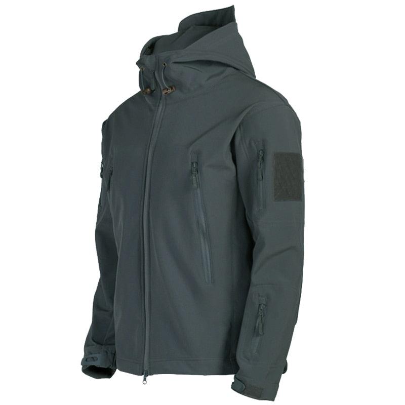 Vestes légères vert camouflage pour hommes, coupe-vent tactique et imperméable pour hommes, vestes d'aventure en plein air, vestes d'hiver chaudes à capuche, vestes de sport décontractées chaudes à capuche pour l'hiver