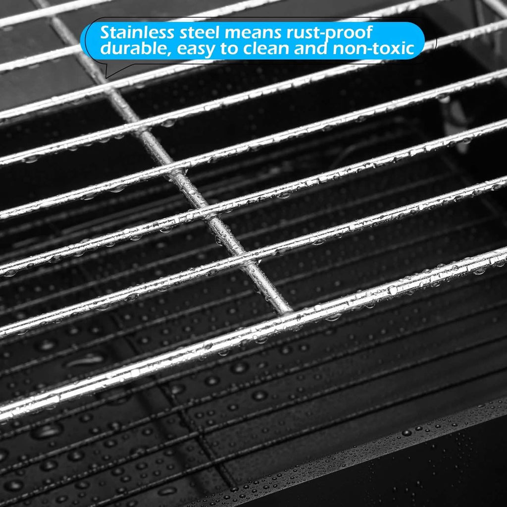 Grille de camping BBQ pliable et légère en acier maillé portable